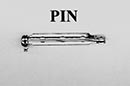 Pin type badge fastener