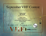 2017 September VHF Contest, Unlimited Multioperator